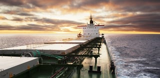 Large cargo ship transporting shipments across the ocean.