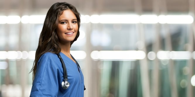 Female healthcare worker.