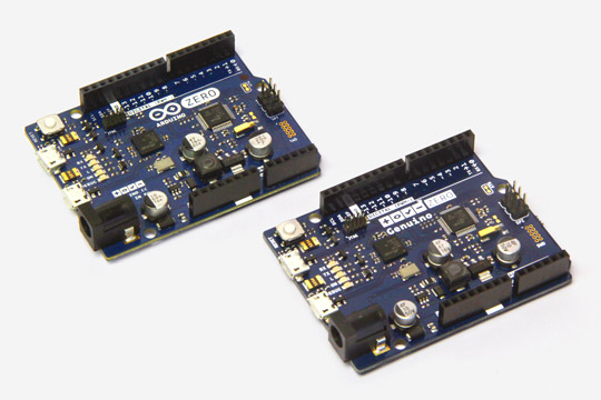 Two Arduino Zero hardware devices by UNO.
