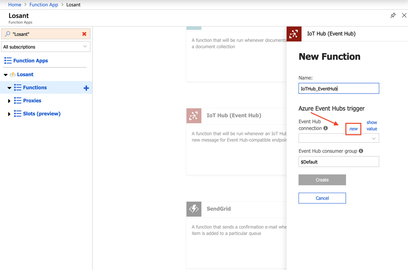 How To Send Device Telemetry Data From Azure IoT Hub to Losant