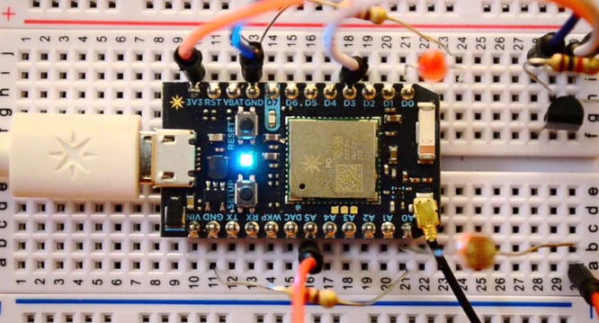 Photon hardware by Particle.io.