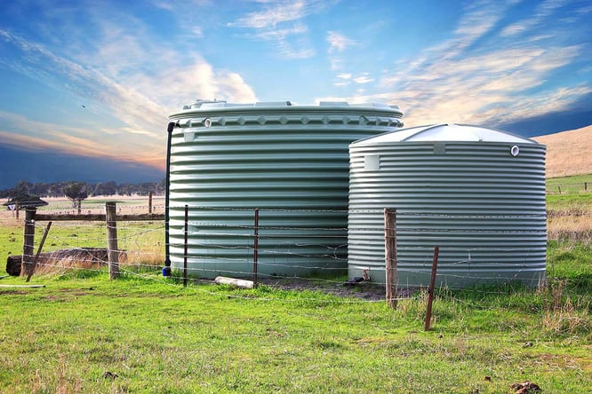 Water Silos On Farm