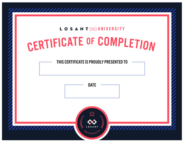 Losant U Certificate of Completion