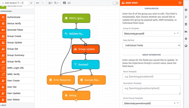 Edge workflow screenshot Group Update