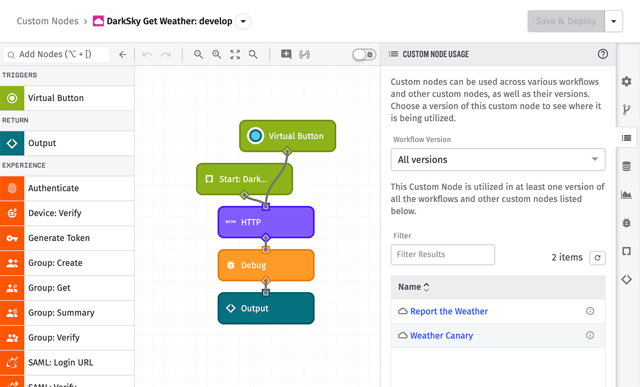 Losant Custom Node Workflow