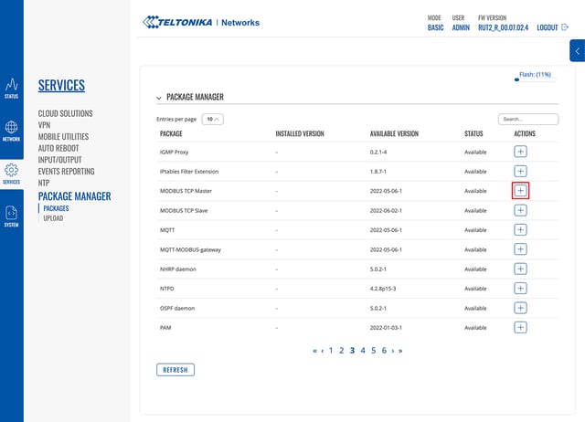 Teltonika Package Manager