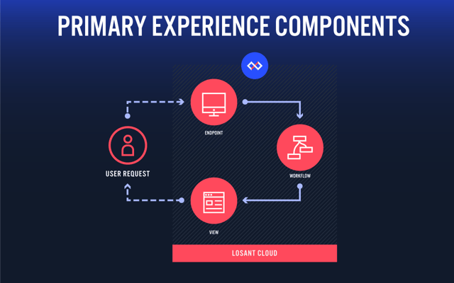 Experiences generally include endpoints, workflows, and render views. 