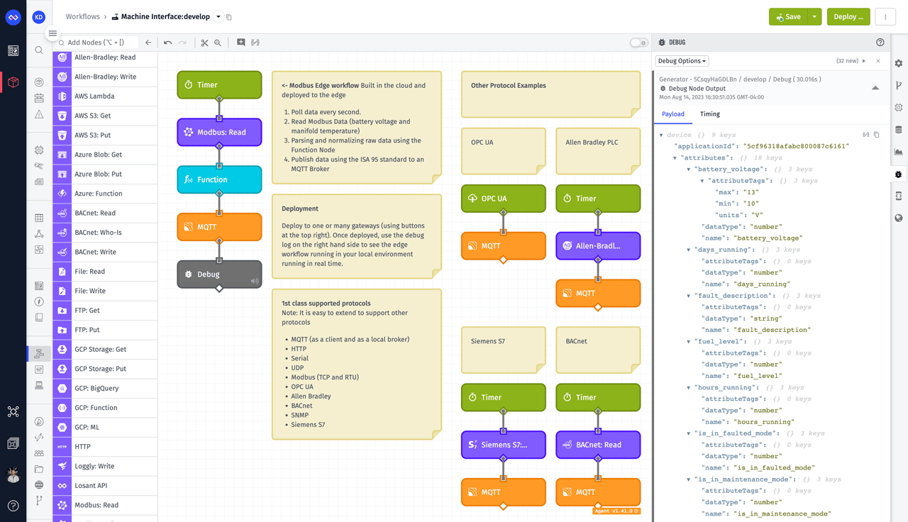 Losant Edge Workflow