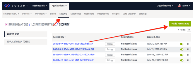 losant-iot-access-keys