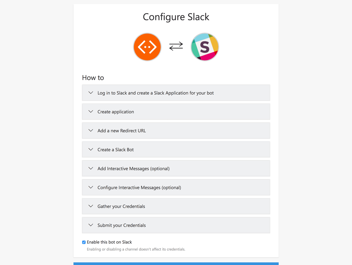 Slack configuration with a step-by-step guide