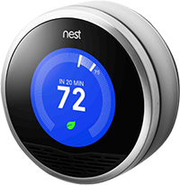 Nest thermostat by Google Internet of Things (IoT) device example.