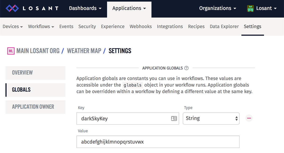 Application Globals