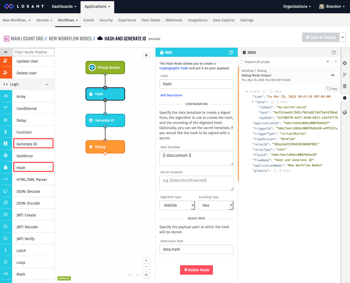 Hash and Generate ID Nodes Screenshot