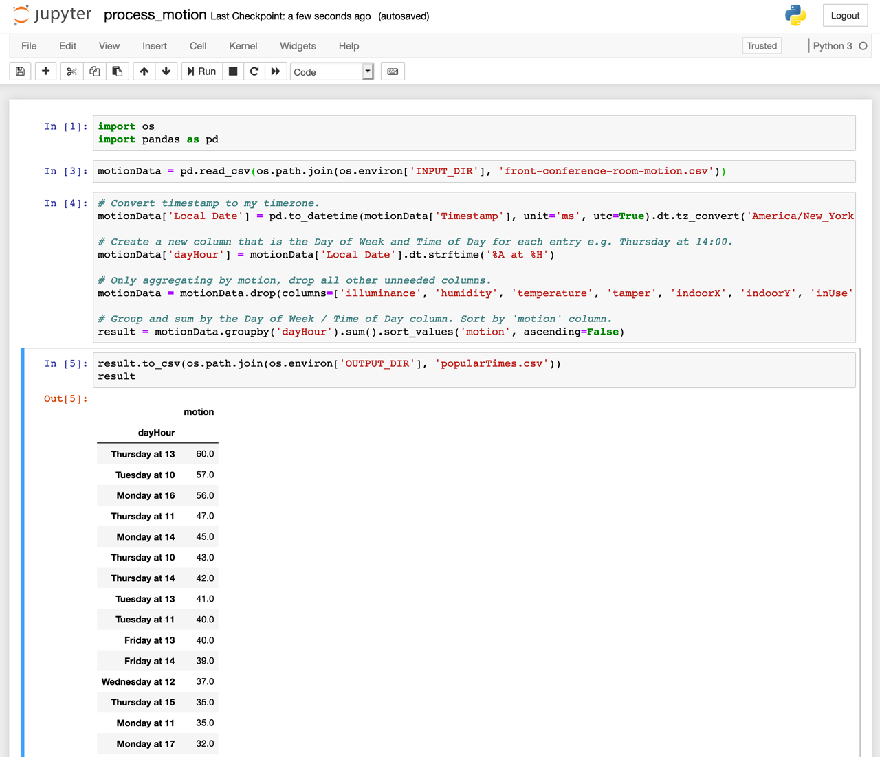 Jupyter Notebook aggregating occupancy data