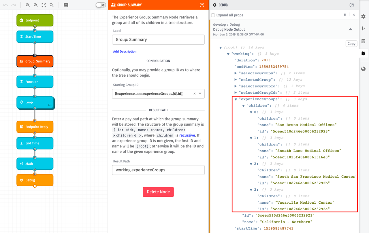 Losant Group Summary Node