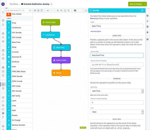 Losant Date/Time Node