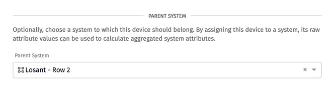 Losant Parent System Field