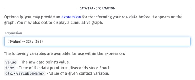 Losant Time Series Graph Expression Example