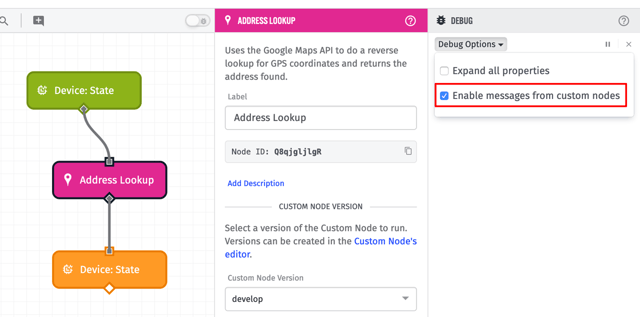 Losant Custom Node Debugging