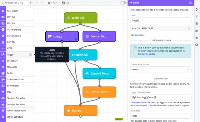 Loggly Webhook Workflow