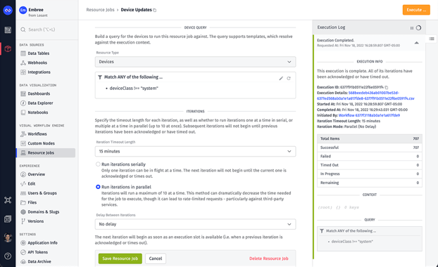 Resource Job Configuration