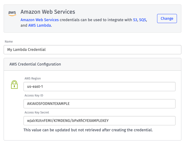 New AWS Credential