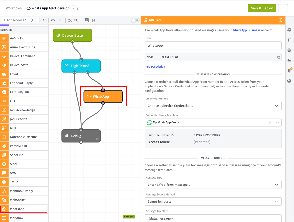 Losant WhatsApp Node