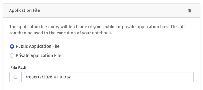 Notebook Application Files Input