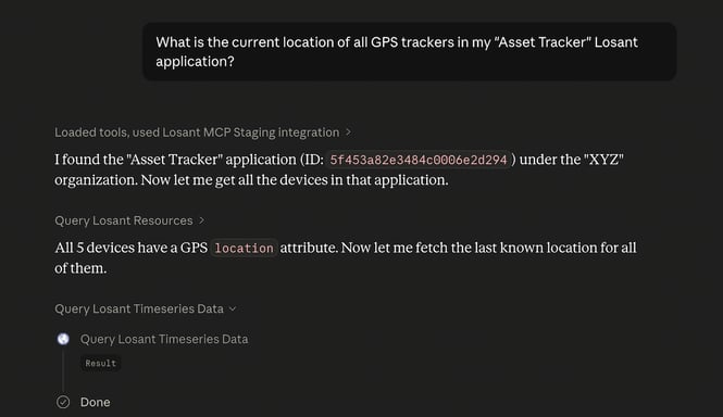 Prompting Claude.ai With a Question About Losant