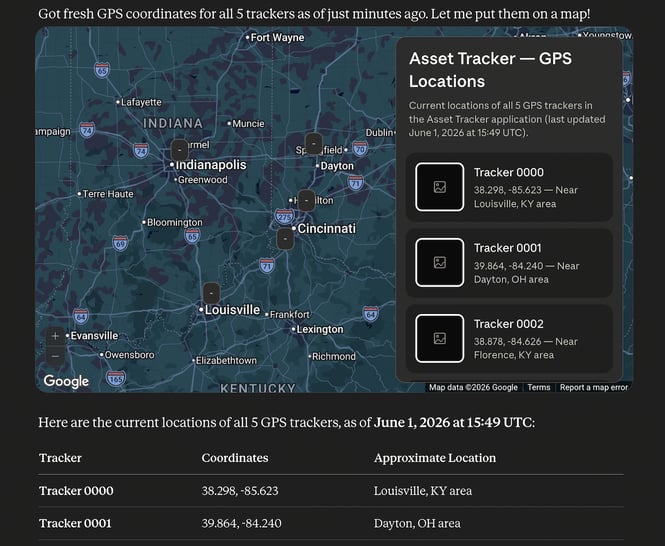 Viewing Results from Losant's MCP Server in Claude