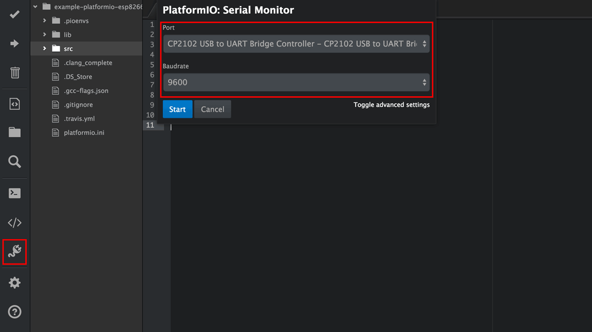 Clion Serial Monitor