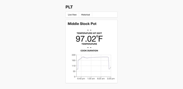 Custom application reading temperature.