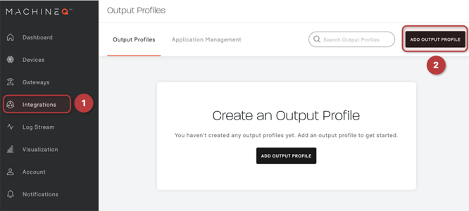 Add Output Profile on MachineQ