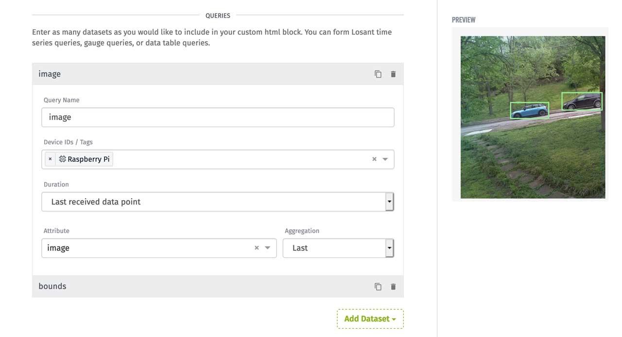 Losant Custom HTML Block Configuration