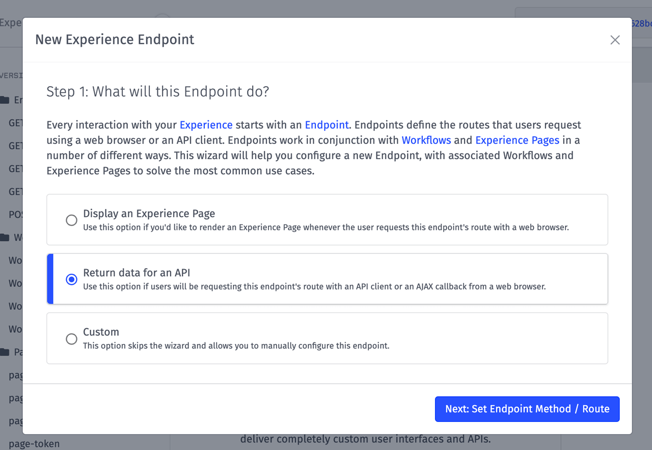 Losant Experience Endpoint Wizard