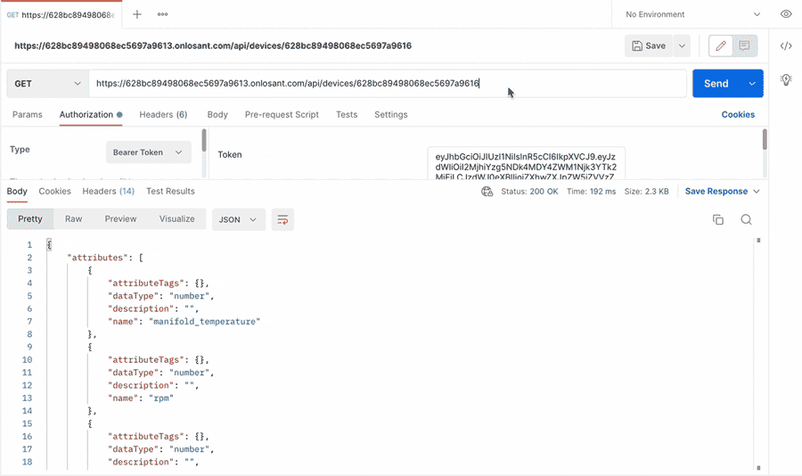 Requesting IoT API Endpoints using Postman
