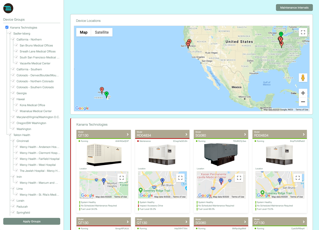 Industrial Equipment Monitor IoT Application