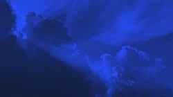Clouds in the sky with a blue hue