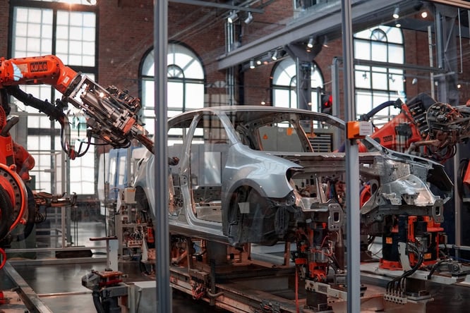 Car on automated assembly line