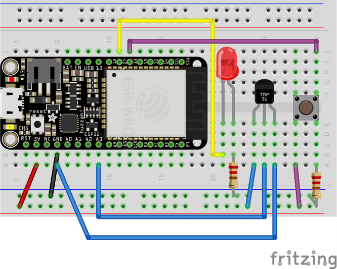 ESP32 Wiring Diagram to connect to Losant