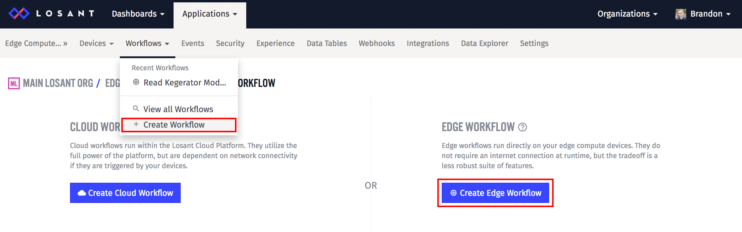 Create Edge Workflow