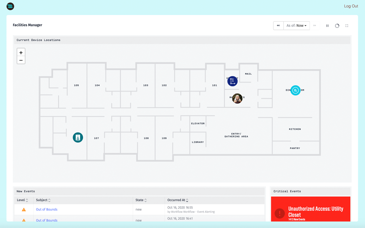 Indoor Asset Tracking Heatmap on Losant