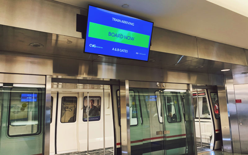 CVG tram and Monitor Showing Tracker