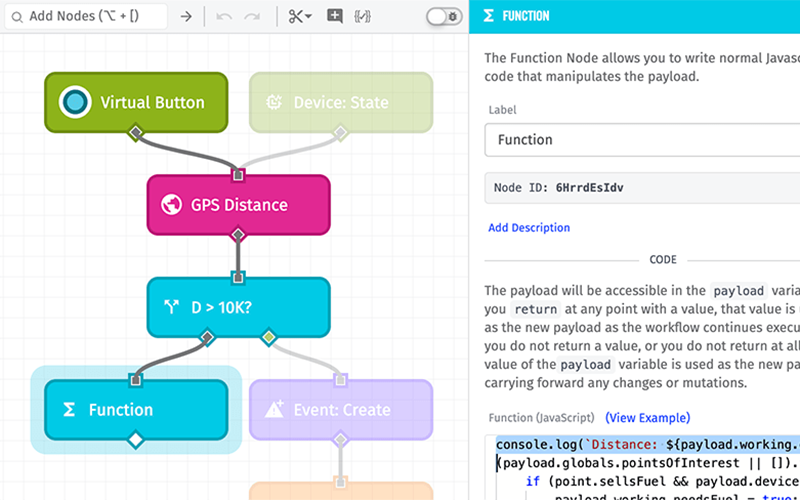 Function Node Debug Message