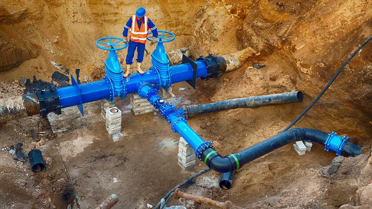 Underground-water-pipe-construction