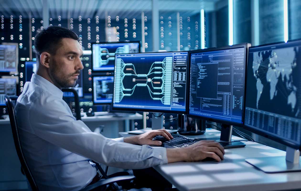 Person on command station